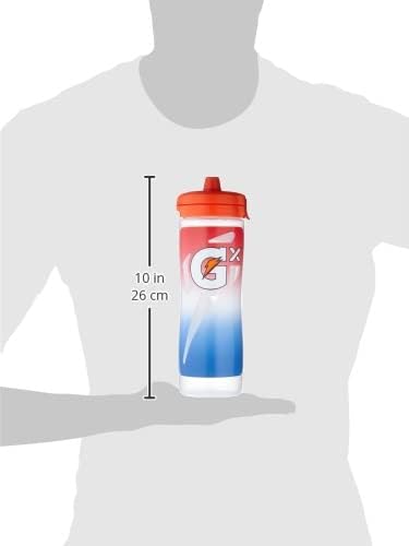 Gatorade Gx Sports Bottle, Faded Flag, Plastic, 30oz (Pack of 6)