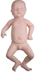 17.72 in Full Silicone Reborn Baby Dolls, 1:1 Lifelike Newborn Dolls Non Vinyl Realistic Reborn Toddler Dolls Boy Washable Sleeping Doll