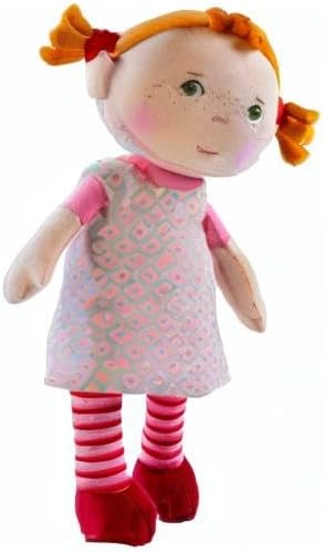 HABA Snug-up Roya – Soft Baby Doll with Red Hair, Removable Dress & Embroidered Face, Washable First Baby Doll