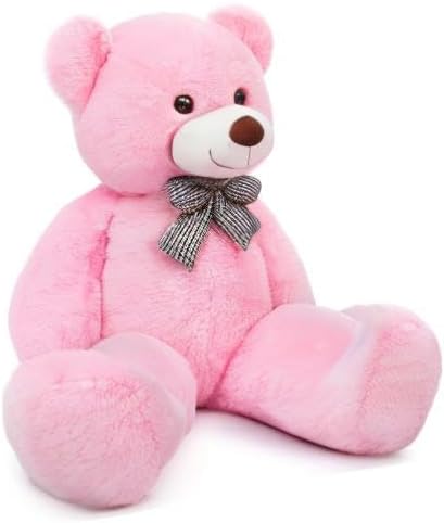 MaoGoLan Giant Teddy Bear 4 Feet,Adorable and Cuddly Big Teddy Bear Stuffed Animal 47", Pink Teddy Bear Plush Gift Decoration for Baby Shower,Party,Birthday,Valentines Day