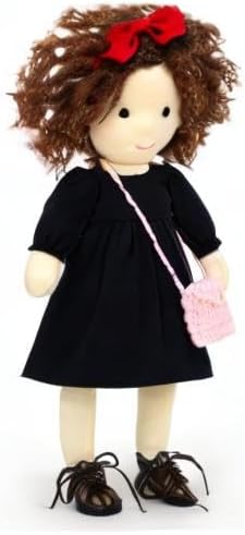 BlissfulPixie Ignacy 12" Soft Girl Rag Doll with Cute Stuffed Plush, Ideal First Doll for Babies & Toddlers