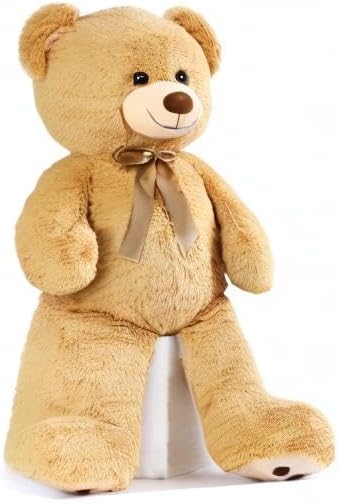 MorisMos 47inch Giant Teddy Bear Stuffed Animal 4ft, Large Teddy Bear Plush, Big Stuffed Bear Gifts for Kids, Girls, Girlfriend, Women on Baby Shower, Valentine, Christmas, Birthday (Light Brown