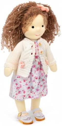 BlissfulPixie Handmade Waldorf Girl Rag Doll - Amber, 12" Soft Plush, Ideal First Doll for Babies & Toddlers