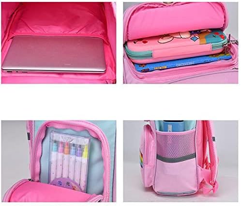 HT HONOR . TRUST Kids Backpacks for Girls Ages 6-8 Elementary Kindergarten Girls Backpack for School Pink Bookbag Mochilas Escolares Para Niñas Book Bag for Kids 5-7 Years old