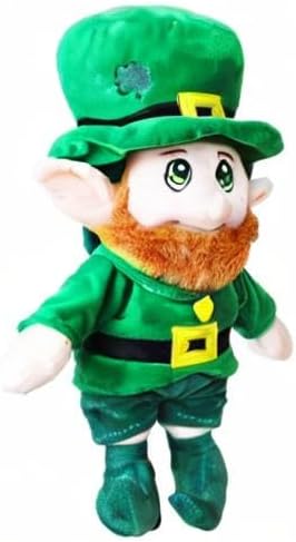 Leprechaun Plush Doll Toy for Kids, St Patricks Day Decorations, 16 Inches