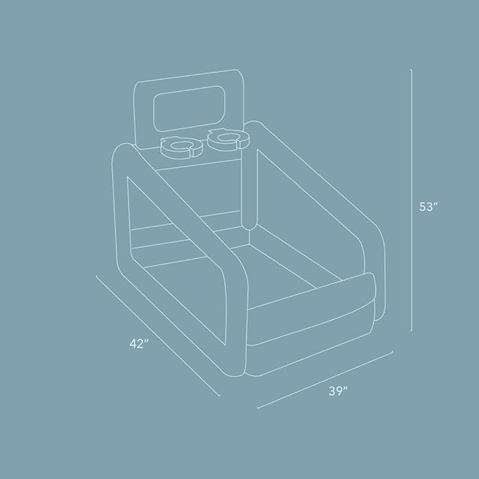 PLAYSMOL Mini Dual Shot Basketball Inflatable Game, Portable Indoor Basketball Hoop for Toddlers & Kids, Arcade-Style Toy with 4 Rubber Balls, Neutral Colorway, Ages 18m+