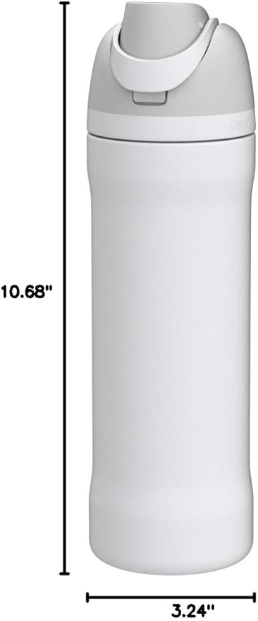 Owala FreeSip Insulated Stainless Steel Water Bottle with Straw, BPA-Free Sports Water Bottle, Great for Travel, 24 Oz, Shy Marshmallow