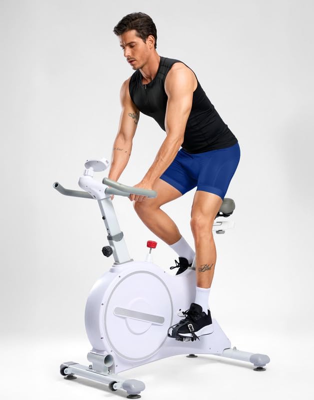 Bikewa Men's Cycling Underwear with Anti-Slip Leg Grips 4D Padded Bike Shorts MTB Liner for Bicycle Biking Riding