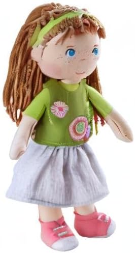 HABA 12" Soft Baby Doll Hedda with Brown Hair, Blue Eyes & Embroidered Face, Washable Toddler Doll for 18 Months+