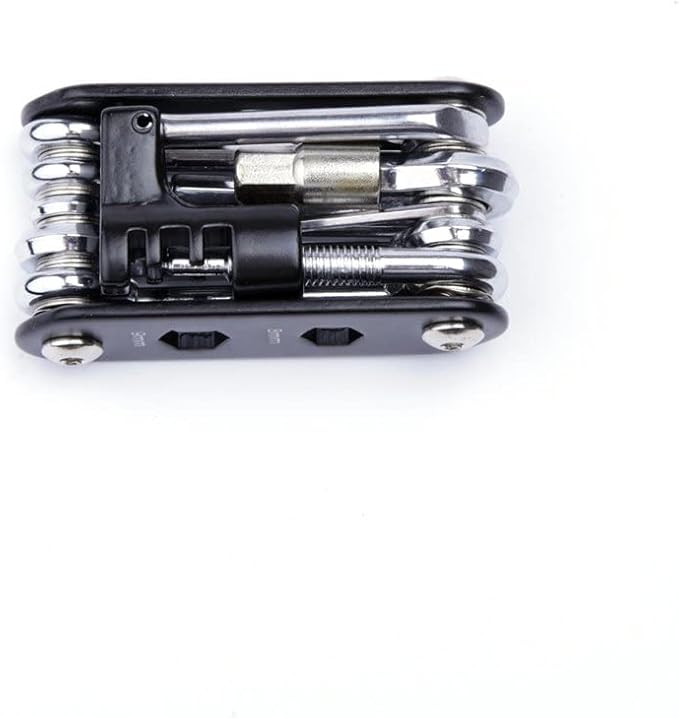 WOTOW Bike Repair Tool Kit & Bike Saddle Bag, 14 in 1 Bike Chain Tool Hex Key Wrench Maintain Accessories Multitool Set with Portable Under Seat Bag for Road Mountain Commuter Bicycle