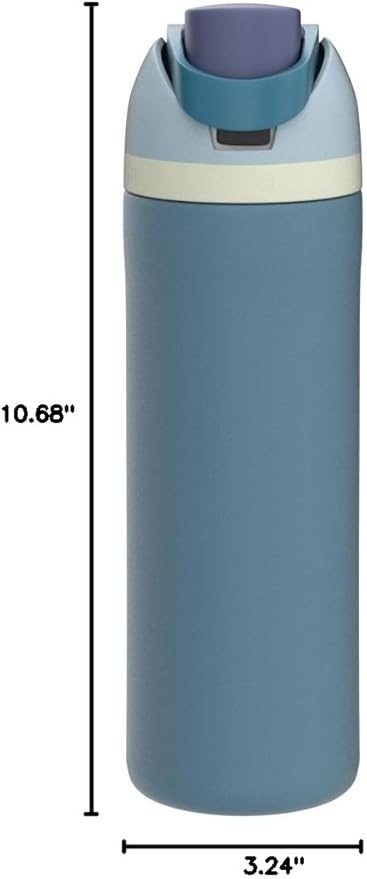 Owala FreeSip Insulated Stainless Steel Water Bottle with Straw, BPA-Free Sports Water Bottle, Great for Travel, 24 Oz, Denim