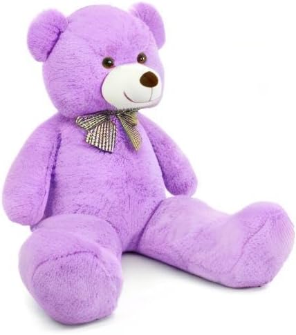 MaoGoLan Giant Teddy Bear 4 Feet,Adorable and Cuddly Big Bear Stuffed Animal 47", Classic Teddy Bear Plush Gift Decoration for Baby Shower,Party,Birthday,Valentines Day,Purple