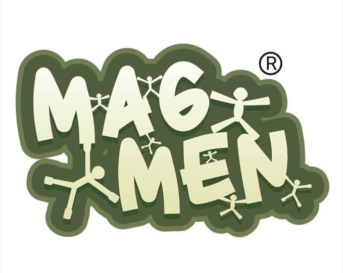 MAGMEN Enhanced Grip Magnetic Fidget Figures for Kids 3-8 & Toddlers | 10-Piece Solid Colors Multipurpose Magnets Set for Travel, Road Trip, Office & Stocking Stuffer Gifts.