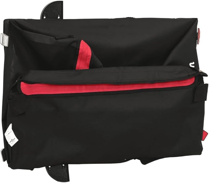 Bike Cargo Trailer, Bicycle Cart Bike Wagon Trailer, Bike Luggage Carrier, Loading Bike Storage Cart, Black and Red, Maximum Load Capacity: 99.2 lb,-434