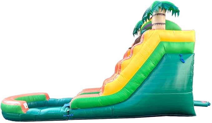 Inflatable Water Slides for Kids - Backyard Inflatable Water Slides with Splash Pool - Tropical Complete with Blower, and Stakes - 25.5' x 9' - 15' Tall