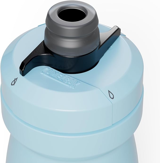 CamelBak Podium 21oz Bike Water Bottle - Easy Squeeze Bottle - Fits Most Bike Cages, Crystal Blue