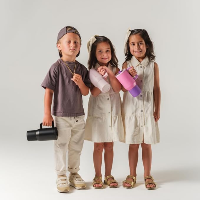 HydroJug Kids - 20 oz Insulated Kids Water Bottle with Flip Straw & Handle | Leak-Proof & Durable | Perfect for School, Sports, Lunch, Travel & Camp, Camo