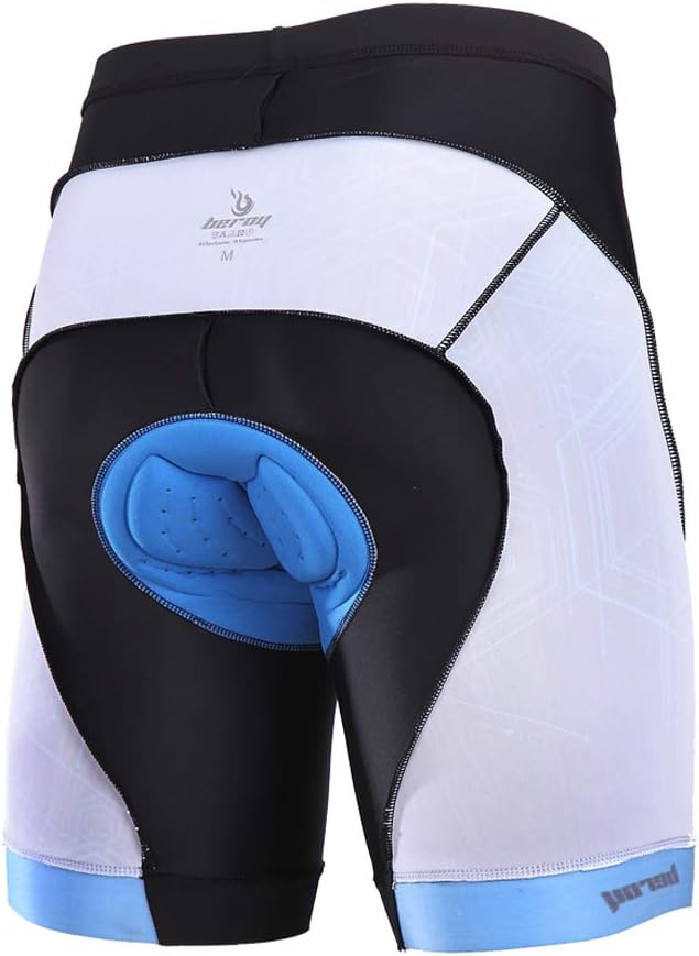 beroy Men's Comfortable Bicycle Cycling Pants, 3D Padded Bike Shorts