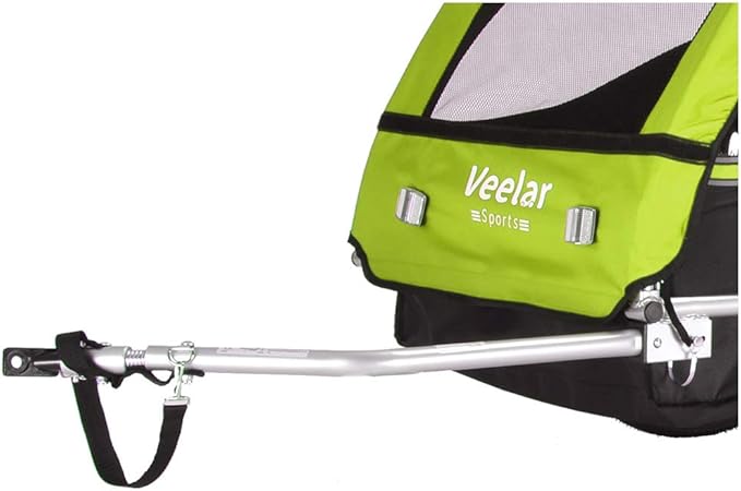 Veelar Sports Bike Trailer Double Seat for 1 or 2 Toddlers, Kids, Child Bicycle Carrier
