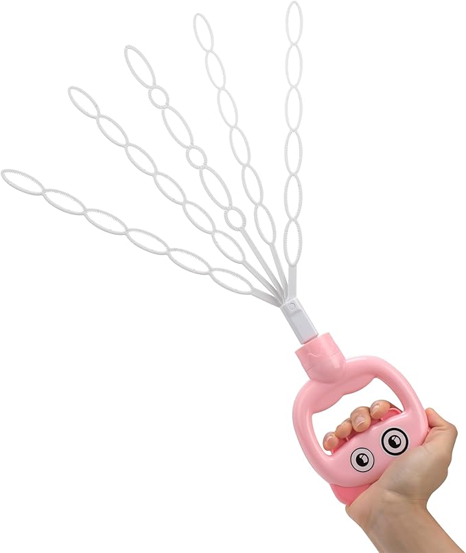 SHCKE 5-Claw Bubble Wands 4-Pack, 16.7 Inch Extra Large Bubble Maker Toy for Kids, Reusable Bubble Toy Set for Summer Outdoor Games, Birthday Wedding