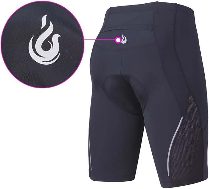 beroy Men's Comfortable Bicycle Cycling Pants, 3D Padded Bike Shorts