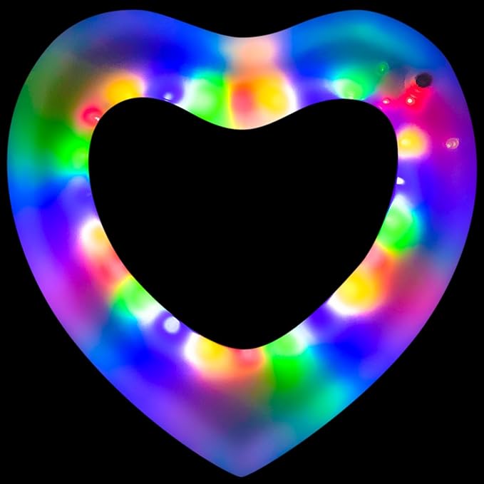 ZHUYNXIR Heart Swimming Pool Float Loungers Tube, Water Fun Beach Party Toys for Kids,Birthday Scene Layout Props.