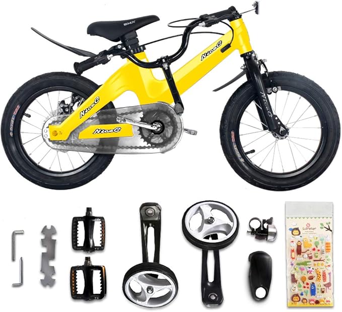 Nice C Training Wheel Bike, Kids Bike Boys Girls, BMX Mountain with Dual Disc Brake 12-14-16-18 inch