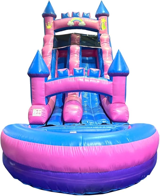 Inflatable Water Slides for Kids - Backyard Inflatable Water Slides with Splash Pool - Pink Unicorn Slide Complete with Blower, and Stakes - 25.5' x 9' - 15' Tall Slide