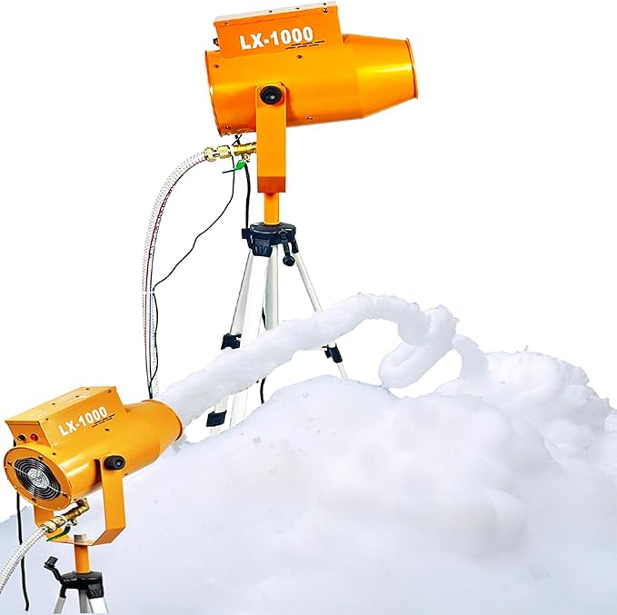 LANGXUN 1000W Summer Foam Party Machine, Kids Water Play Foam Blaster with Super Soaker Nozzles - Outdoor Pool Party Foam Cannon for Backyard, Splash Pad, Summer Camp