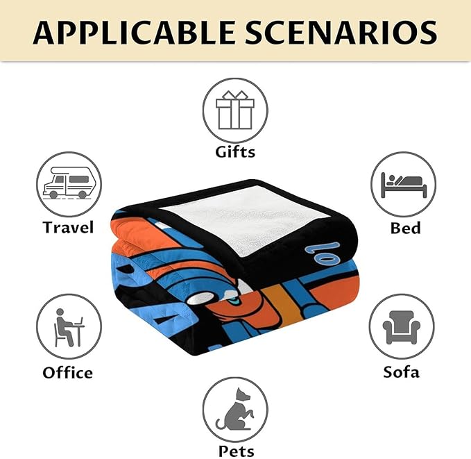 Train Throw Blanket Gifts for Kids - Soft Fluffy Warm Train Blankets - 30"x40" Inches Lap Size for Chair - Black Vintage Throws