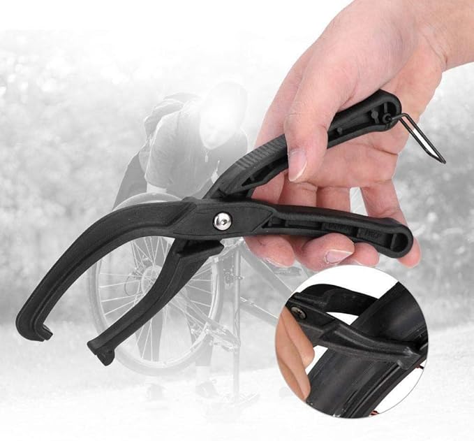 Keenso Bike Tire Pliers, Durable Plastic Bicycle Tire Repair Tool Bike Tire Removal Tool Difficult Tires Lever Tyre Remover Inserting Installation Pliers