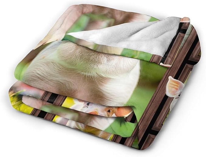 Pig Blanket Pig Gifts for Lovers Throw Blanket Stuff Cozy Plush Fleece Flannel Animal Blankets for Girls Boys Women Men 80"X60"