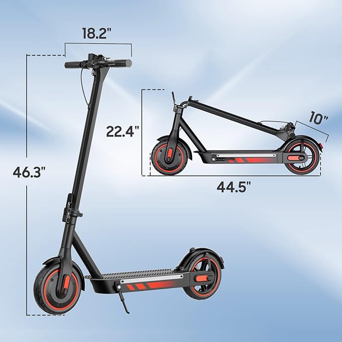 Electric Scooter Adult, 19-25 MPH Max Speed, 21-28 Miles Long Range, E Scooter with 8.5"/10" Tires, 350W/500W/600W Motor, Cruise Control and Dual Braking, Foldable Electric Scooter for Adults
