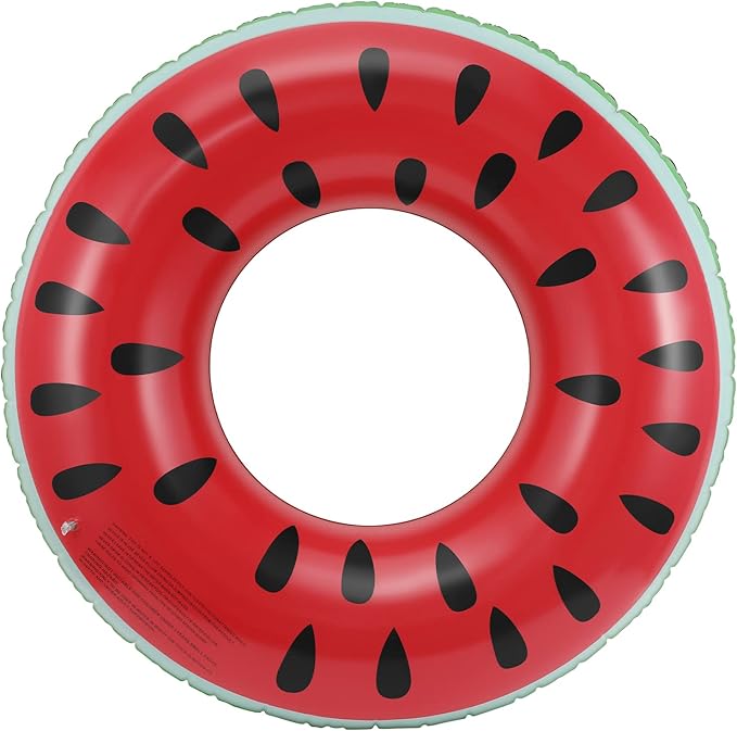 HeySplash Pool Tubes for Adult, 40'' Large Pool Float Watermelon Swim Floaties, Floats Inflatable Swimming Ring Floating, Summer Fun Beach Lake Party Decoration Toys, Watermelon