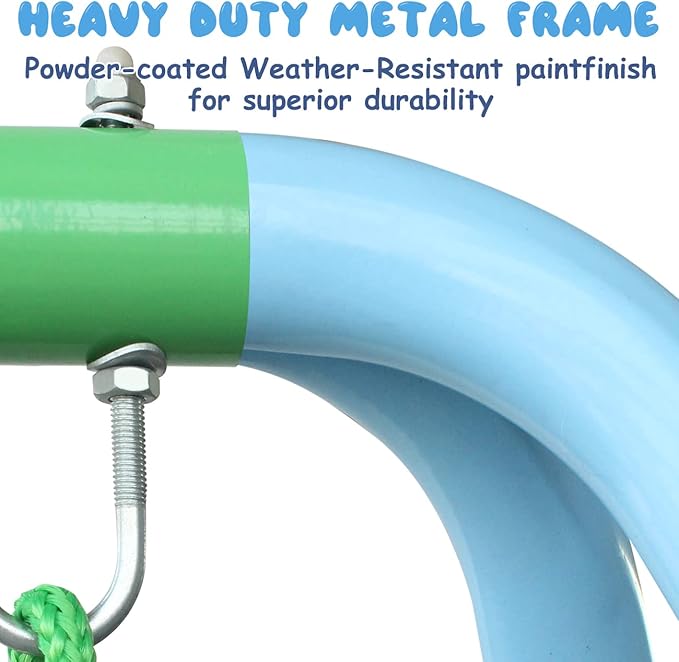 2-in-1 Toddler Swing Set - Outdoor Swing for Kids 6 Months+ with Baby Swing for Infants on Stand, Indoor & Outdoor Fun for Little Ones