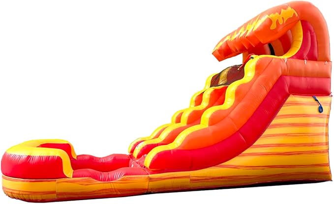 Inflatable Water Slides for Kids - Backyard Inflatable Water Slides with Splash Pool - Fire Marble Slide Complete with Blower, and Stakes - 21' x 9' - 12' Tall Slide