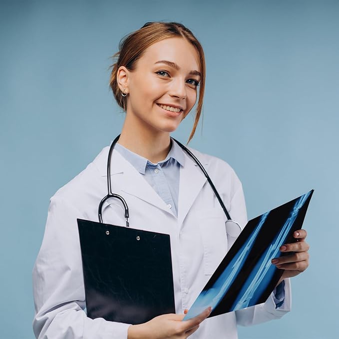 16 Pcs Realistic Broken Bones X-Ray Set - Blue & Black Skeleton X-Rays for Kids (9.8"x9.8") - Pretend Play Doctor Kit Learning Toy, Halloween & Medical School Supplies