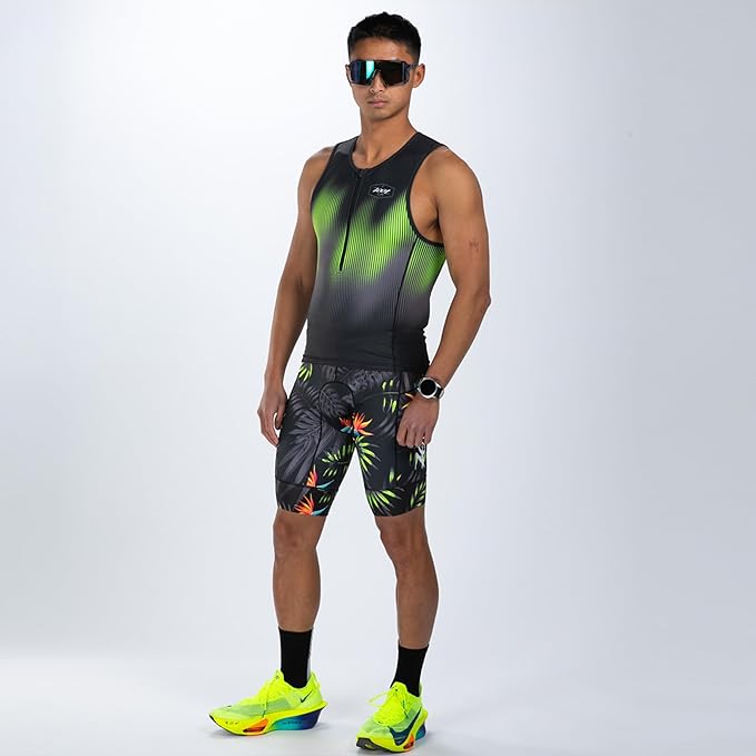 Zoot Men’s LTD 9-Inch Triathlon Shorts, Endurance Cycle Padded Shorts, for Swim, Bike, Run with Quick Drying UPF 50 + Fabric