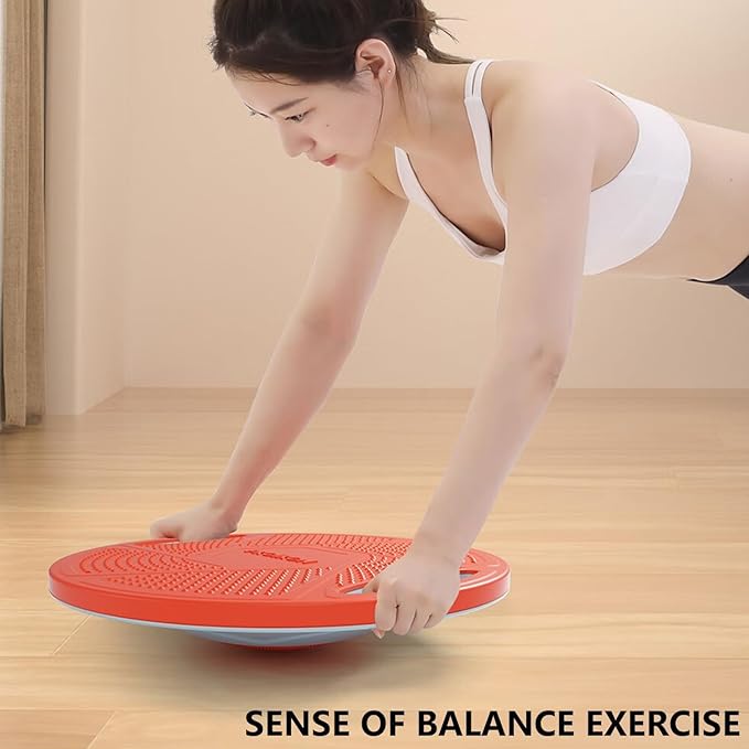 PROIRON Wobble Balance Board,16.34”Stability Board,Non-Slip Exercise Balance Stability Trainer Portable Balance Board with Handle for Standing Desk, Core Training,Physical Therapy Adults Kids