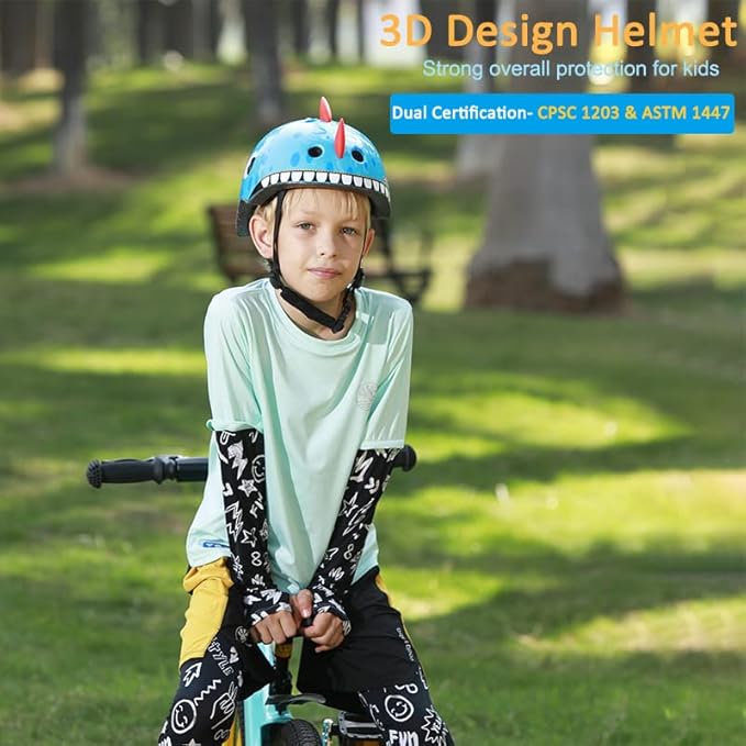 Kids Toddler Bike Helmet, Adjustable and Multi-Sport for Child Boys and Girls, 2 Sizes