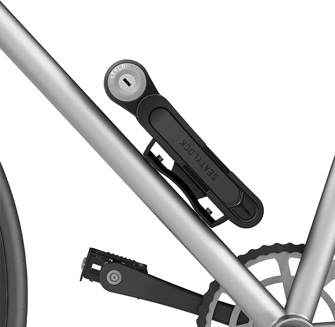 Seatylock FoldyLock Compact Folding Bike Lock - Award Winning Patented Lightweight High Security Bicycle Lock - Heavy Duty Anti Theft Smart Secure Guard with Keys & Case for Bikes or Scooters