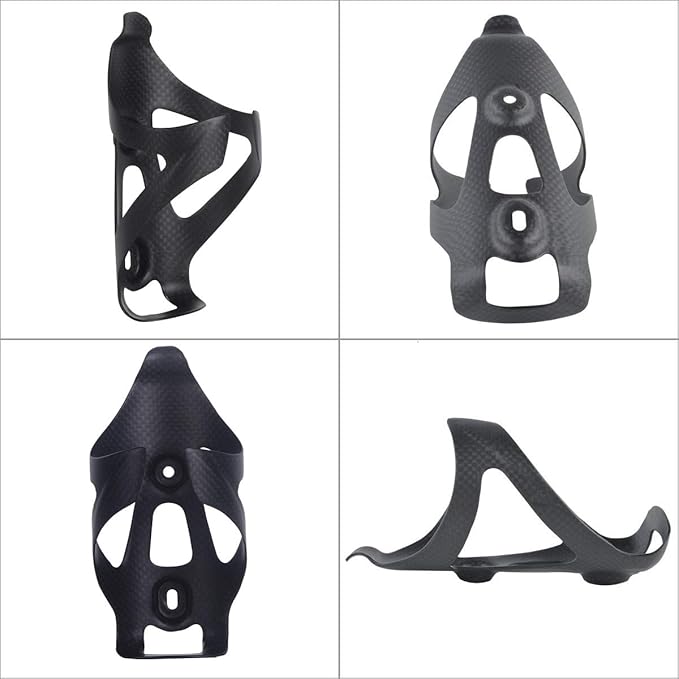 KABON Bike Water Bottle Holder, Lightweight 3K Carbon Fiber Bicycle Drink Water Bottle Cages for Road Mountain Bike Cycling Accessories - Pack of 2