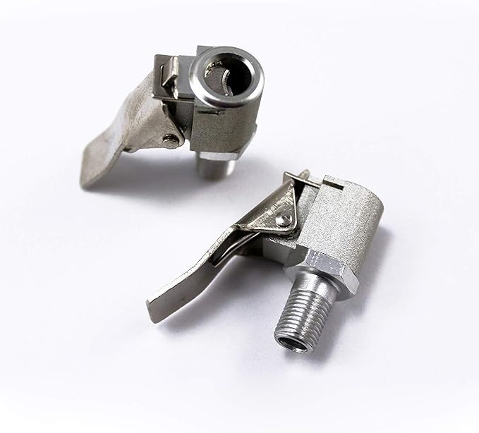 Prestacycle Automotive Quick-Clip Schrader Head - Nickel-Plated 6061-T6 Alloy, Quick & Accurate Seal, Lightweight, Durable, Ideal for Vehicle Tires, Low-Profile Rims, Bicycles, Trucks & SUVs