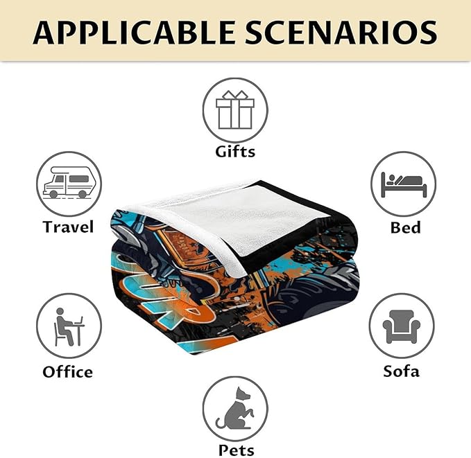 Toddler Blanket for Boys - Custom Truck Throw Blankets for Kids - Soft Cozy Warm Small Throws Gifts for Sofa, Chouch, Crib