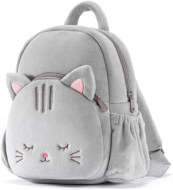 Lazada Toddler Backpack Plush Backpack Toddler Girls Backpack Cat Animal Kids Backpacks for Girls Pink Kitty Plush Bag Age 3+