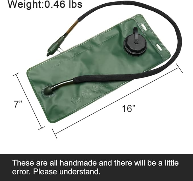 Mini Hydration Bladder 1L-2.5L Leak Proof Hydration Reservoir BPA Free Military Water Bladder Bag Hydration Pack Replacement for Outdoor Camping Hiking