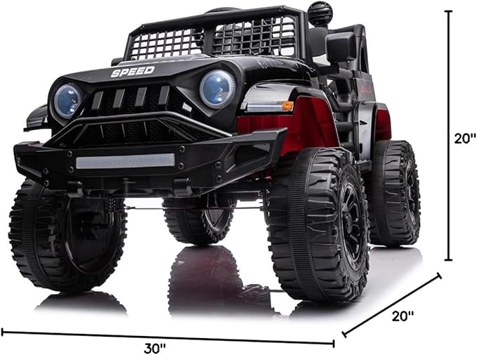 12V Ride On Car, Electric Car for Kids, Ride on Toys, Kids Cars with 3 Speeds Adjustable, Bluetooth, Parent Remote Control, Spring Suspension, AUX Port-Black