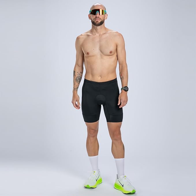 Zoot Men’s Core 7-Inch Tri Shorts, Quick Dry Performance Triathlon Shorts with Cycling Chamois Pad, Pockets & UPF 50+ Fabric
