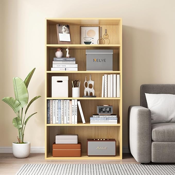 Basic Open Shelf Bookcase - 2-Tier Small Tiny Wooden Cube Storage Shelves Split Bookshelf, White