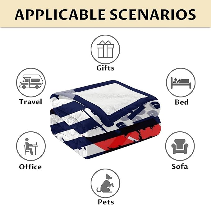 Personalized Kids Blankets for Girls - Hockey Gifts - Custom Boys Blanket for Team Player - 30"x40" Soft Fleece Throws for Couch, Office